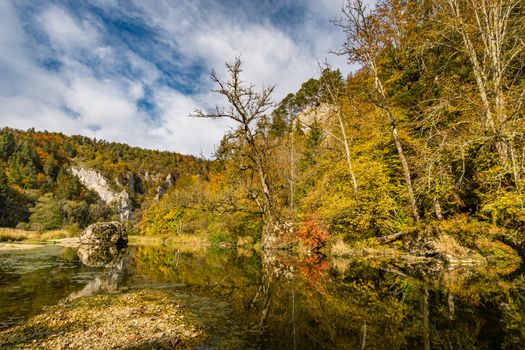 Fantastic autumn hike in the beautiful Danube valley at the Beuron monastery with beautiful views and rocks