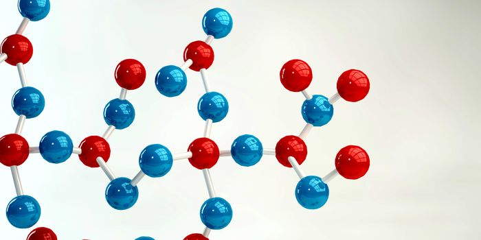 Molecule Structure in 3D as a Presentation Background