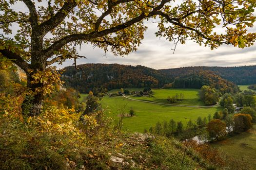 Fantastic autumn hike in the beautiful Danube valley at the Beuron monastery with beautiful views and rocks