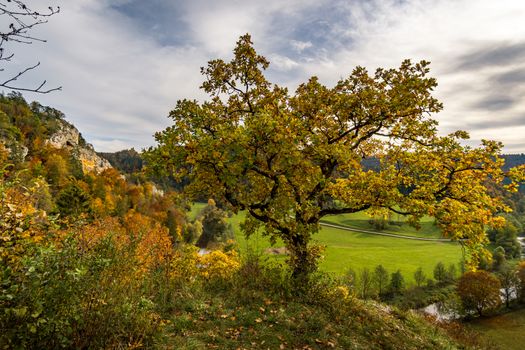 Fantastic autumn hike in the beautiful Danube valley at the Beuron monastery with beautiful views and rocks