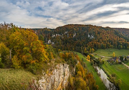 Fantastic autumn hike in the beautiful Danube valley at the Beuron monastery with beautiful views and rocks