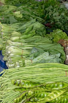 Vegetables sold in the bazaar.