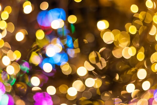 Blur - abstract bokeh circle string lights for background wallpaper