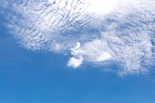 Beautiful blue sky with clouds in the clear day.