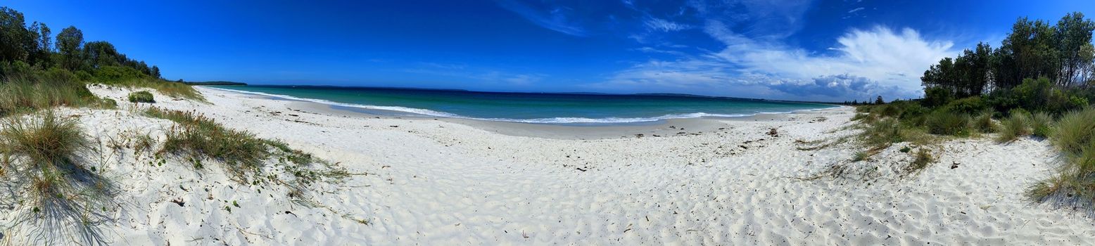 The beach at Jervis Bay, Australia with the whitest sand in the country