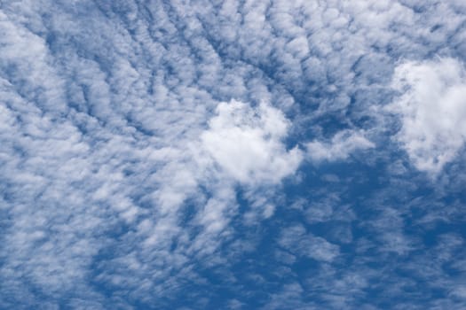 Beautiful blue sky with clouds in the clear day.