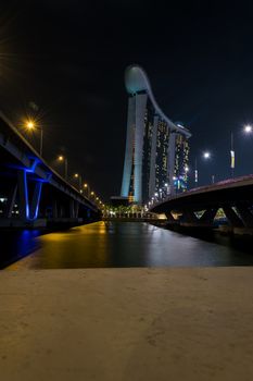 Singapore,Oct 15th,2014:View  central business buildings and landmarks of Singapore.