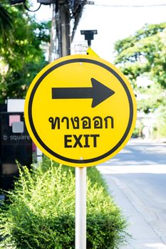 Exit signboards