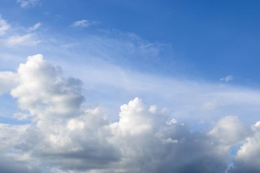 Beautiful blue sky with clouds in the claer day.