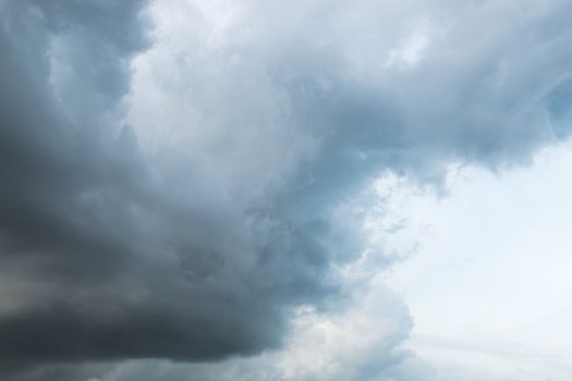 clouds covering a large part of the sky.