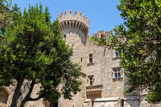 Grand master palace in the old town of Rhodes city on Rhodes island, Greece