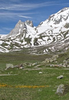 The Calcaree Pyramids, a splendid mountain in Val Veny,