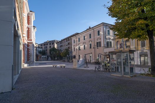 terni,italy september 01 2020:piazza Solferino in terni without people due to corona virus