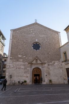 terni,italy september 01 2020:church of san pietro in the center of terni