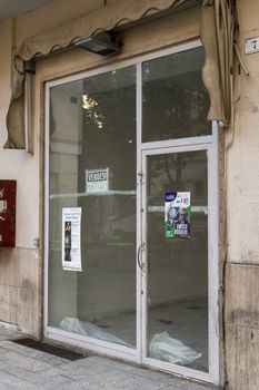 terni,italy september 01 2020:shop closed end of activity due to corona virus