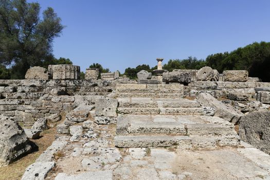 The archaeological site of ancient Olympia in Greece, birthplace of the olympic games - UNESCO world heritage site