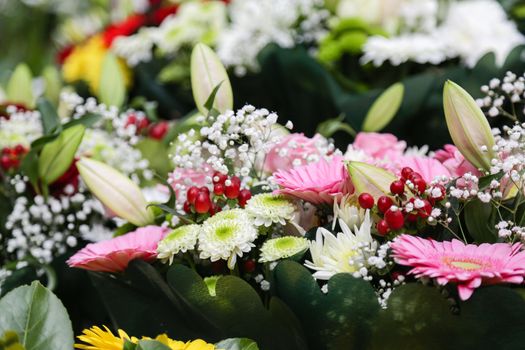 Flowers from the flower shop at the market in Lille