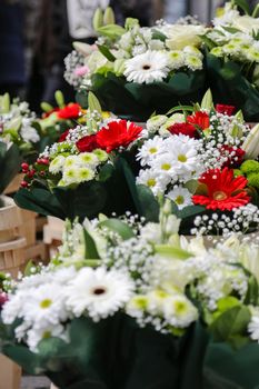 Flowers from the flower shop at the market in Lille