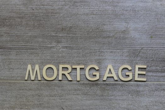 the word mortgage spelled out with lots of copyspace. High quality photo