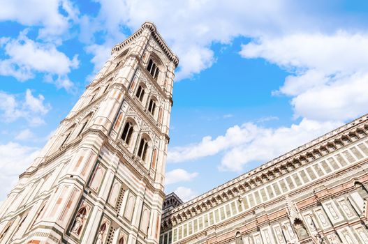 The duomo or the Cathedral of Santa Maria del Fiore, built in the 13th century, is located in Piazza del Duomo in the heart of Florence in Tuscany.