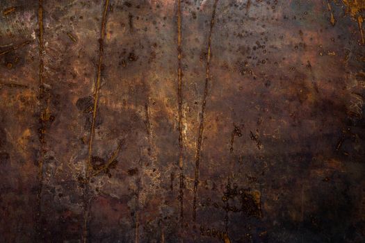 rusted black flat raw steel sheet surface texture and background with scratches.
