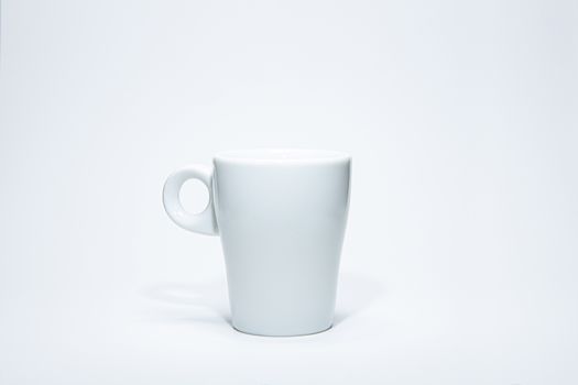 clean luxury coffee cup on white background