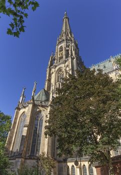 New Cathedral of the Immaculate Conception, Neuer Dom, by day in Linz, Austria