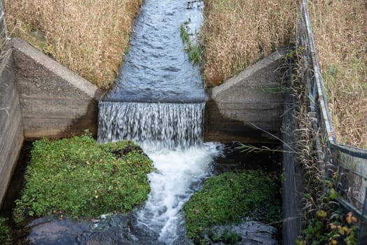 Breitenbach dam in Siegerland water inlet with cascades