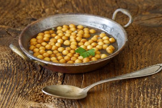 fried batter pearls in a broth