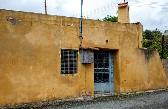Old buildings in a small village in the mountainous part of the island of Cyprus in early spring.