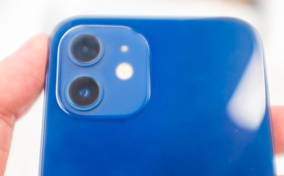 October 23, 2020, Moscow, Russia. New smartphone from Apple Iphone 12 on the counter of the store.