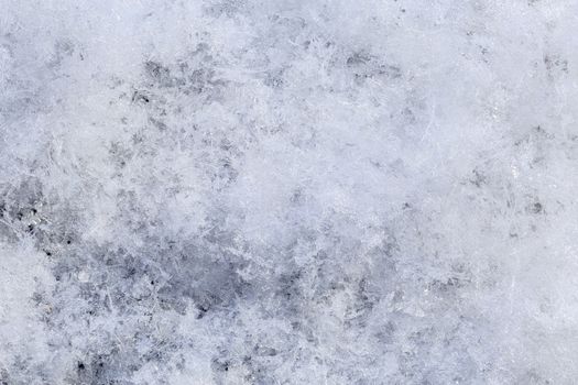 snow array with high magnification winter background.