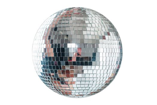Shining Disco Ball isolated on white background