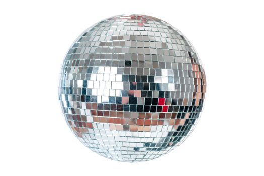 Shining Disco Ball music event equipment isolated on white background