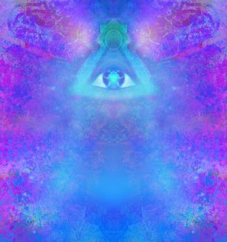 illustration of a third eye mystical sign