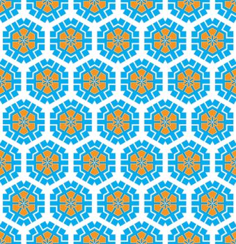 modern background textile pattern with hexagonal winter pattern