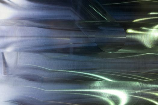 Large metal surface after end milling by large shell mill with specific concentric notches and light reflections