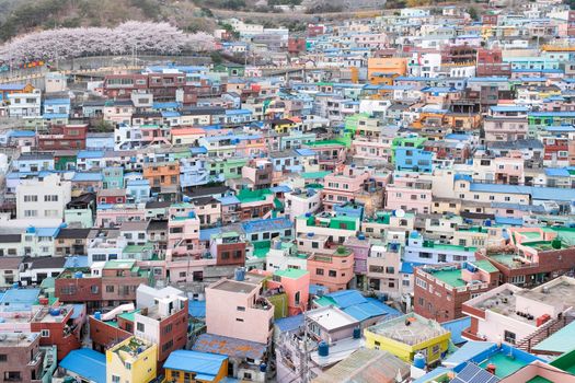 View of Gamcheon Culture Village, Busan, South Korea.