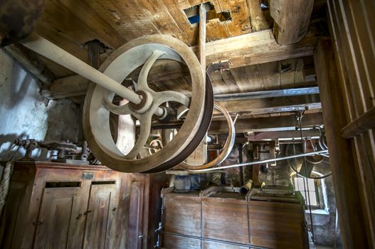 traditional vintage holland windmill machine mechanism