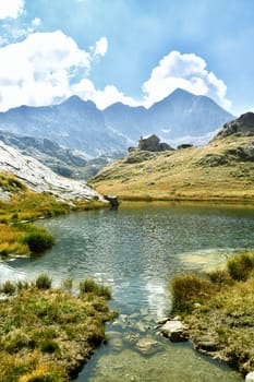 The lake of Barma, a small jewel of a lake, nestled in the Biella mountains