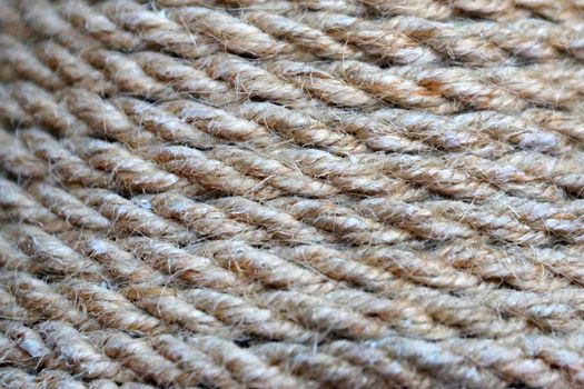 natural jute rope texture for background close up