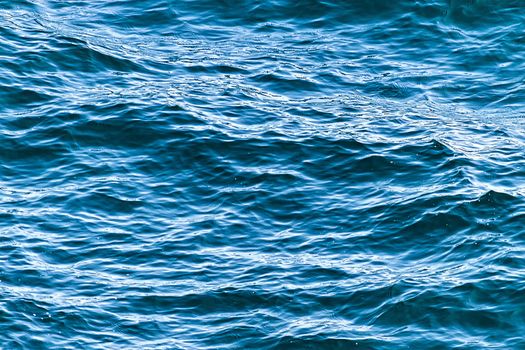 Blue seawater waves. Krimea island.