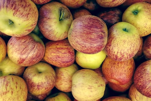View from above. Textured background. Juicy and delicious fruit.
