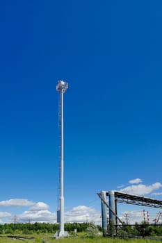 Front view On sky and nature background