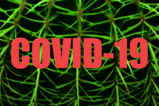 Covid19 text on a green background