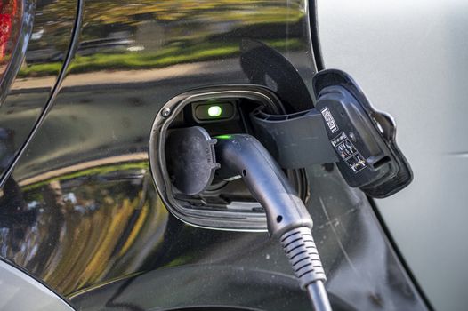 terni,italy november 06 2020:charging system for electric car