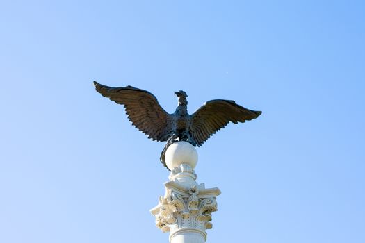 A Statue of a Bird On Top of One of the Pennsylvania Columns in Valley Forge National Historical Park