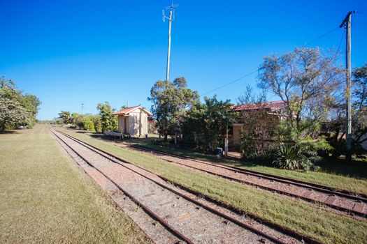 Mount Surprise railway station which hosts the Savannahlander train in rural Queensland, Australia