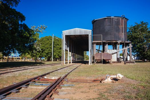 Mount Surprise railway station which hosts the Savannahlander train in rural Queensland, Australia