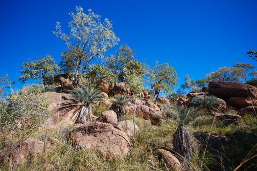 O'Brien's Creek and surrounding gem fossicking landscape near Mount Surprise in Queensland, Australia